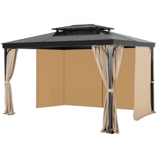 VEVOR Αδιάβροχες Κουρτίνες Κιόσκι Χακί 12 x 10 x 7.3 SMLTCL12FT10QF3IIV0