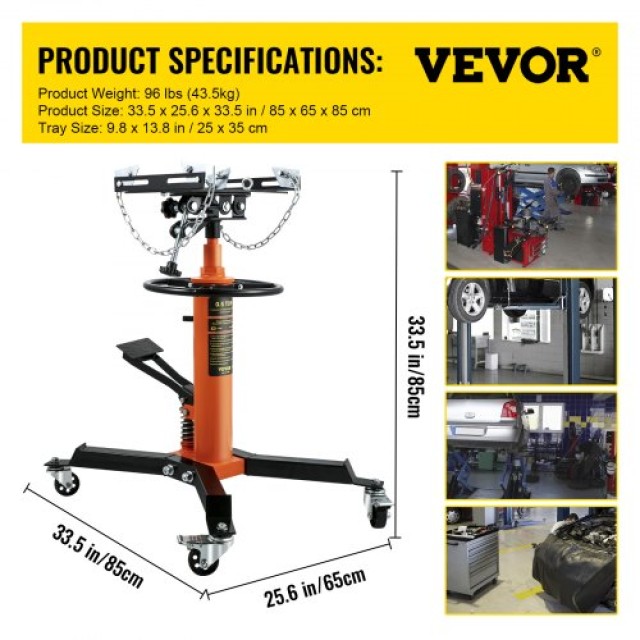 VEVOR Υδραυλικός Γρύλος Μετάδοσης 1100 lbs 2 Σταδίων Υψηλής Ανύψωση...