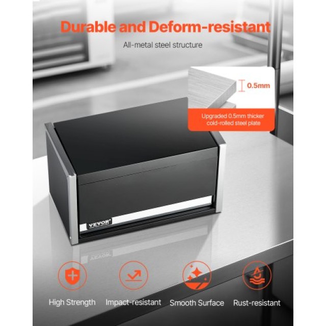 VEVOR Φορητή Μεταλλική Εργαλειοθήκη 8.6 ιντσών με 3 Συρτάρια Οργάνω...