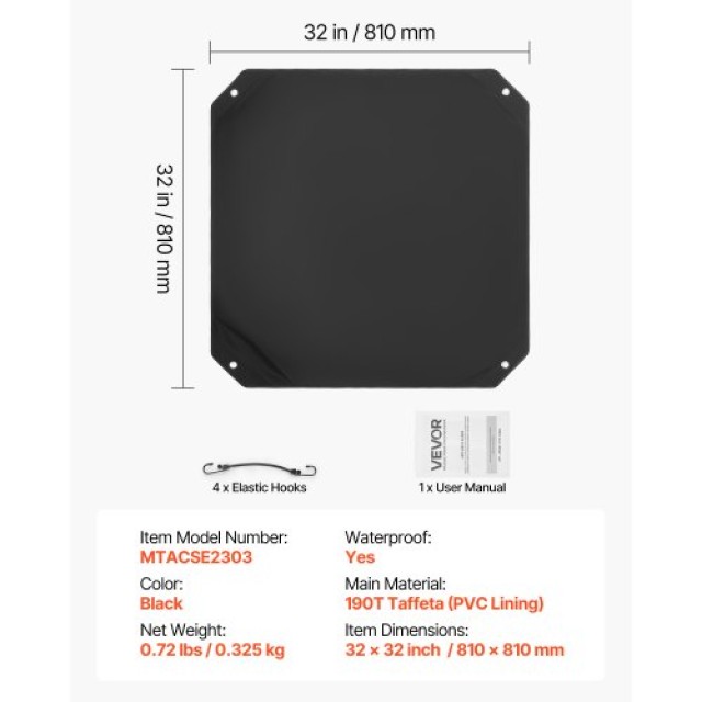 VEVOR Κάλυμμα Κλιματιστικού 810 x 810 mm για Εξωτερική Χρήση KDZSWL...