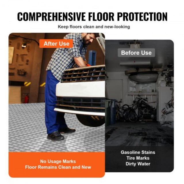 Πλακάκια Γκαράζ VEVOR, 12x12x0.53, 50τμχ, Αντιολισθητικά, Ασημί  CKDDYSJ501212KFBGV0