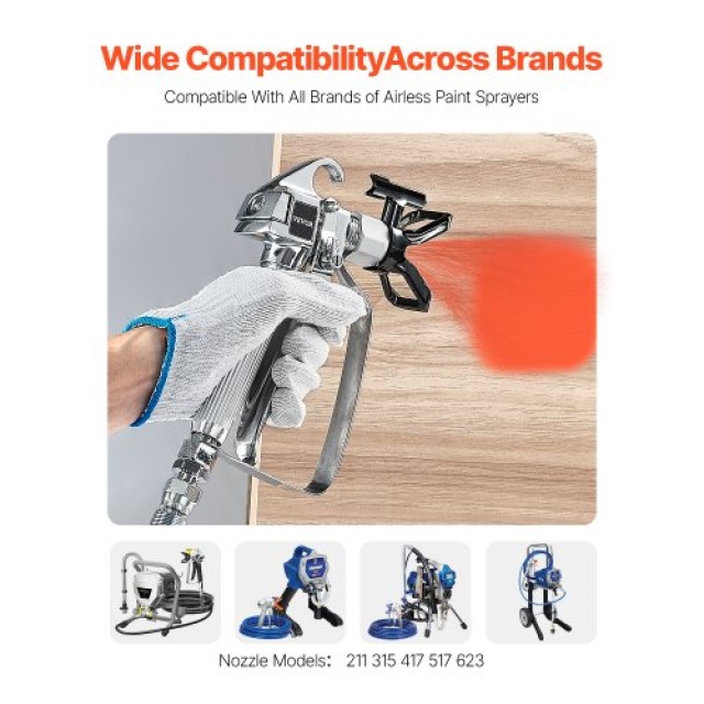 VEVOR Πιστόλι Βαφής Χωρίς Αέρα 3600PSI με 5 Μύτες GYWQPTJRGJPJSGQJDV0