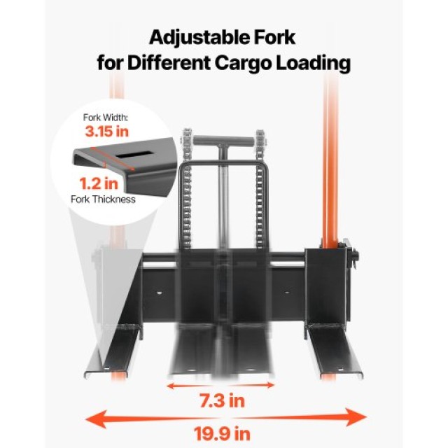 VEVOR Ανυψωτικός Χειροκίνητος Στοίβακας 450 lbs Καρότσι-Παλαντέζα 3...