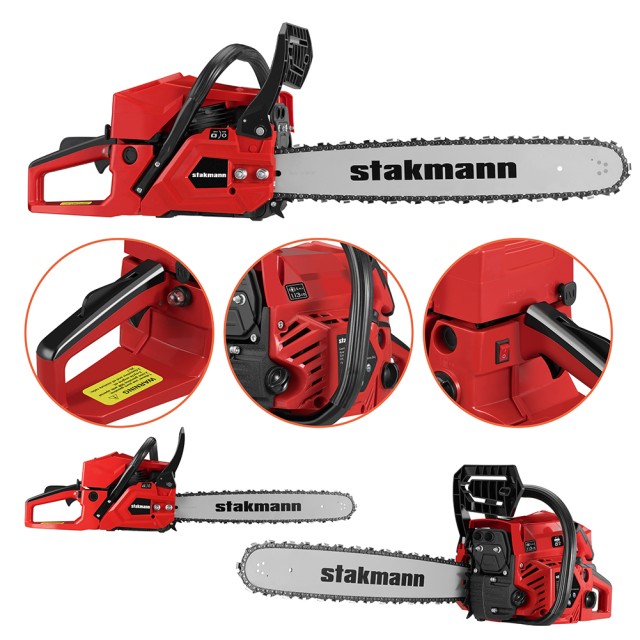 STAKMANN Αλυσοπρίονο Βενζίνης 2 Χρόνων 52 cc Λάμα 50 cm Κόψιμο Ξύλω...