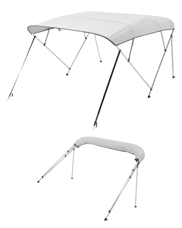 VEVOR Τέντα Βάρκας 4 Bow Bimini - Ανοιχτό Γκρι 4GCYZYP9673790I41V0