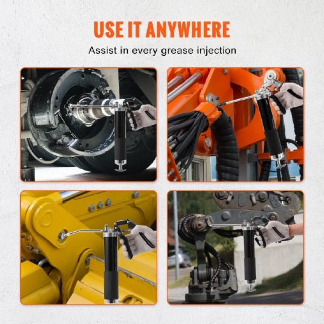 VEVOR Πιστόλι Γράσου 6000PSI 400g Χειροκίνητο με Εύκαμπτο Σωλήνα  SDHYQZXSQSW18DE5JV0