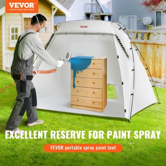 Φορητή Σκηνή Βαφής VEVOR 7.5x5.2x5.2ft με Δάπεδο & Δίχτυ  BXSPQ9062...