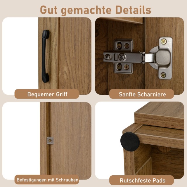 Costway Υψηλή Ελεύθερη Ξύλινη Ντουλάπα 150 cm με 4 Ράφια και Πόρτα ... Costway Υψηλή Ελεύθερη Ξύλινη Ντουλάπα 150 cm με 4 Ράφια και Πόρτα ...