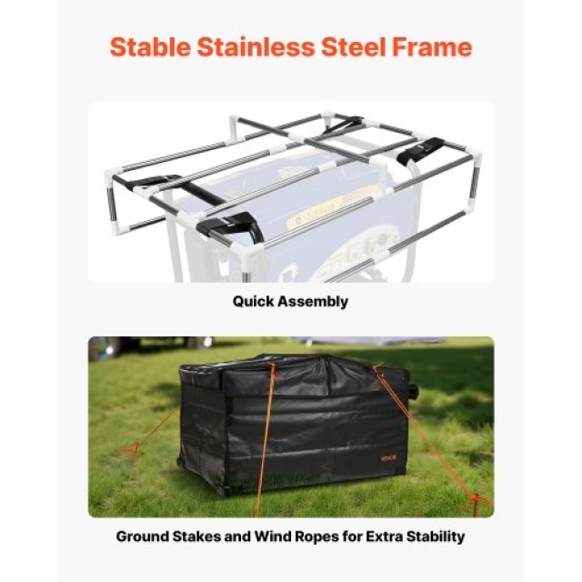 VEVOR Αδιάβροχη Κάλυψη Γεννήτριας 420D για 3500-12000W 34x24x21in F...