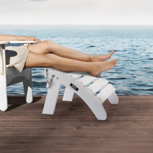 VEVOR Λευκό Πτυσσόμενο Υποπόδιο HDPE Adirondack KZDADLDKTTQPZ41H0V0