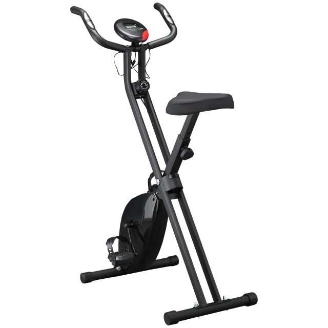 Professioneller Heimtrainer von HOMCOM mit Widerstand und einstellbarer Höhe, aus Stahl und PP, 41 x 86 x 112 cm, schwarz A90-165
