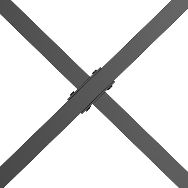 Σετ Ατσάλινα Πόδια Τραπεζιού Σχήματος X 80 x 4 x 72 cm 2 τμχ HOMCOM B82-002