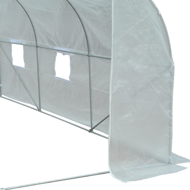 Θερμοκήπιο Outsunny Outdoor Tunnel με παράθυρα 6 Mesh, Metal and PE...