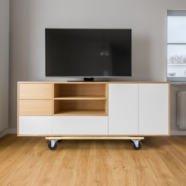 VEVOR Καρότσι Επίπλων, 1000 lbs, 18 x 30, 4 x 3 Ρόδες, Βαρέως Τύπου Ξύλινο Καρότσι Μεταφοράς  WGC1830INCHM3LUCCV0