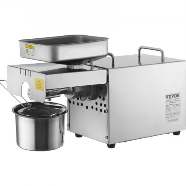 Ηλεκτρική Πρέσα Λαδιού VEVOR, 700W, Ανοξείδωτη, 140℃, για Φιστίκια, Σουσάμι, Κράμβη, Τσάι  DDZYJ750W15KOVC5KV2