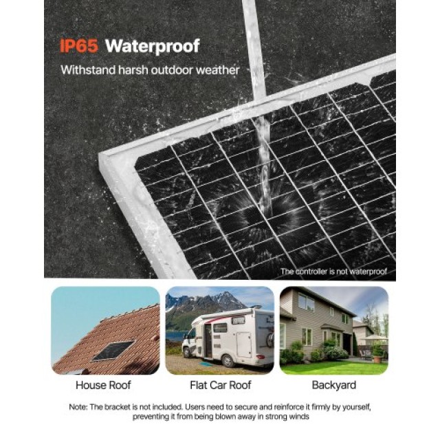 VEVOR Φορτιστής Μπαταρίας Ηλιακής Ενέργειας 50W 12V με MPPT Ελεγκτή...