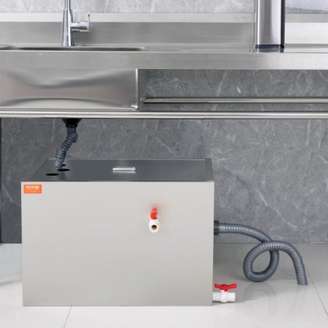 Διαχωριστής Λίπους VEVOR 40 LBS, Ανοξείδωτος, 10 GPM, για Εστιατόρια/Κουζίνες  YSFLQDBRKYSBTX9W7V0