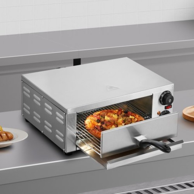 Ηλεκτρικός Φούρνος Πίτσας VEVOR 12 1500W με Ρυθμιζόμενη Θερμοκρασία & Χρονοδιακόπτη  CLMDRPSLDCSXBI3U5V2