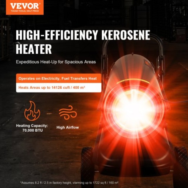VEVOR Θερμαντήρας Χώρου 70000Btu Πετρελαίου/Ντίζελ με Θερμοστάτη  G...