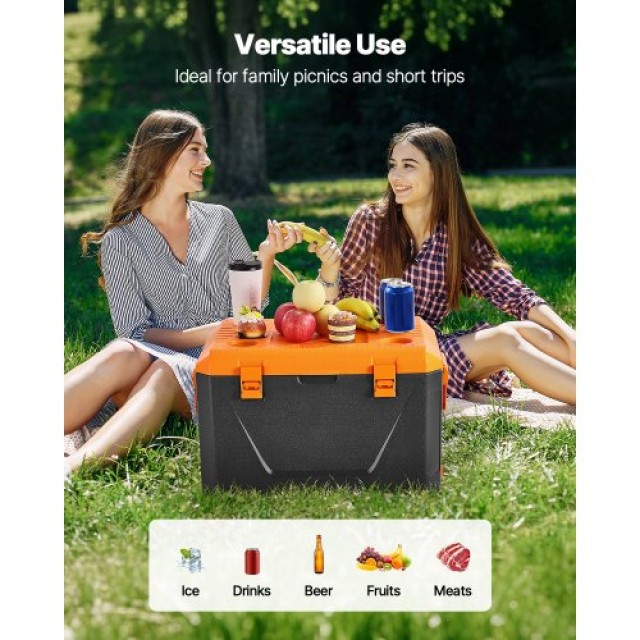 VEVOR Φορητό Ψυγείο 63 QT με Θήκη Ποτηριών TSLZX63QTB000O2GY001V0