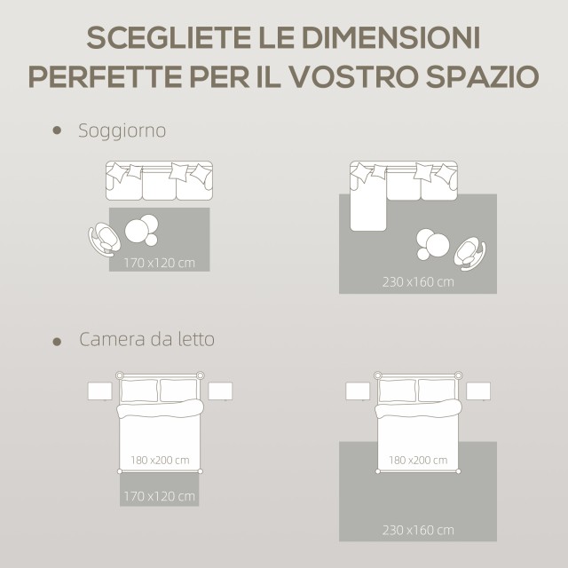 HOMCOM Μοντέρνο Αντιολισθητικό Χαλί με Γεωμετρικές Γραμμές, από Πολ...