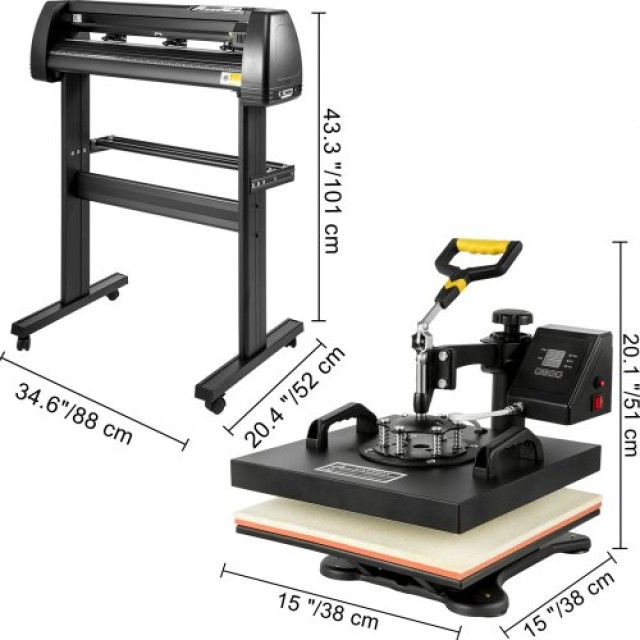 Μηχανή Θερμομεταφοράς 5 σε 1 & Κοπτικό Plotter 720 mm VEVOR  THJ383...