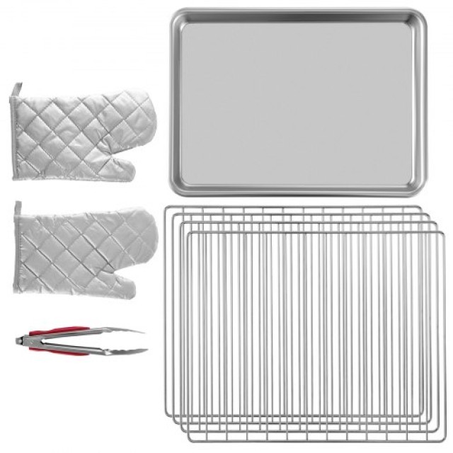 Επαγγελματικός Φούρνος VEVOR 47L, 1600W, 4 Επίπεδα, 220V, ETL  RFXHLO40L220VLV9EV2