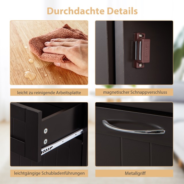 Costway Ντουλάπι Κουζίνας με 42L Κάδο Απορριμμάτων, Πάγκο, 2 Συρτάρ... Costway Ντουλάπι Κουζίνας με 42L Κάδο Απορριμμάτων, Πάγκο, 2 Συρτάρ...