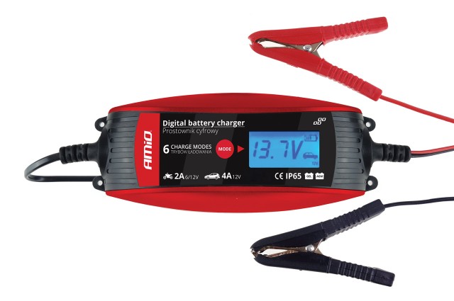 AMiO  Φορτιστής μπαταρίας ψηφιακός 6V/12V - 2A/4A - DVL DBC-4A ,02088