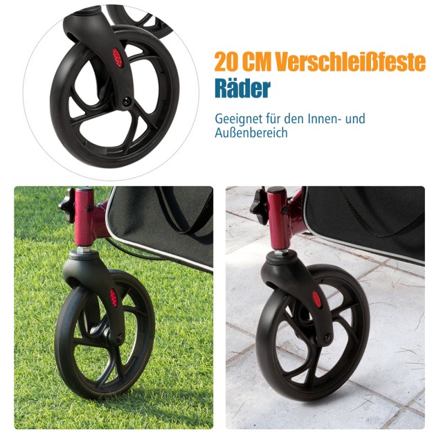 Costway  Πτυσσόμενος Αλουμινένιος Rollator - Ελαφρύς, Ρυθμιζόμενος ...