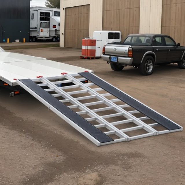Ράμπα Αλουμινίου VEVOR 85 x 54 1500LBS Πτυσσόμενη Φορτωτική  SZSL1500LBS8B54BBV0