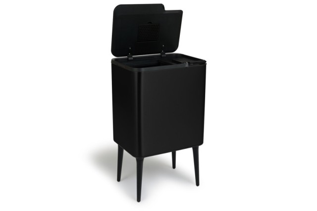 Κάδος Απορριμμάτων Push Bin 36L 48 x 38 x 54,5 cm - Ματ Μαύρο 8720604888041  Umuzi Cleaning