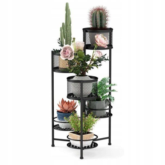 Costway  Πτυσσόμενη Βάση Λουλουδιών με 3 Γλάστρες και 3 Σχάρες  Μαύ... Costway  Πτυσσόμενη Βάση Λουλουδιών με 3 Γλάστρες και 3 Σχάρες  Μαύ...