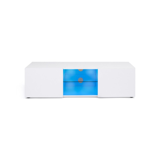 Έπιπλο Τηλεόρασης Klea με 2 Πόρτες & LED 113 x 40 x 31,5 cm Λευκό 3...