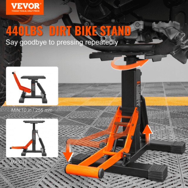 VEVOR Υδραυλική Ανυψωτική Βάση Μοτοσυκλέτας 440 lbs για Επισκευή κα...