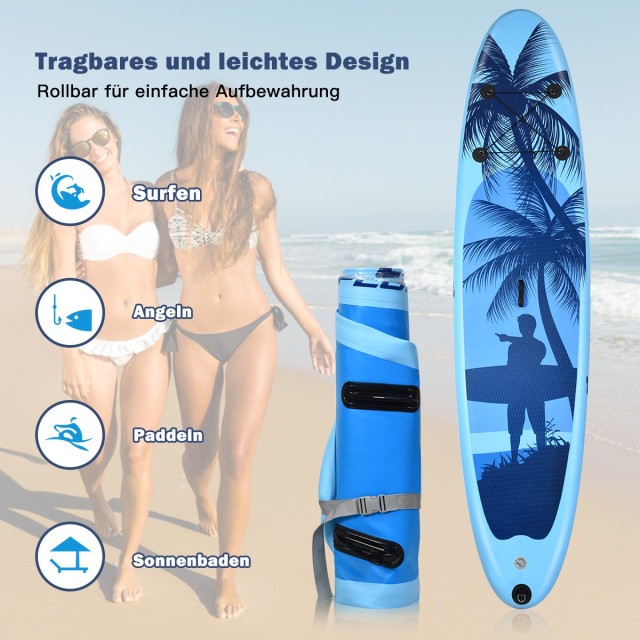 Costway  Φουσκωτή Σανίδα Stand Up Paddle (SUP) για Αξέχαστες Στιγμές στο Νερό SP37089-L