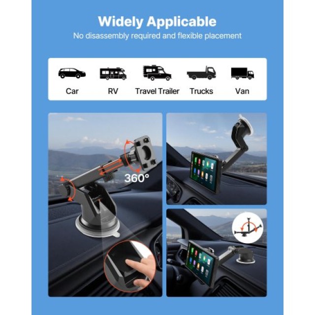 VEVOR Οθόνη Αυτοκινήτου 10 με CarPlay & Κάμερα Εμπρός/Πίσω CZZKP10I...