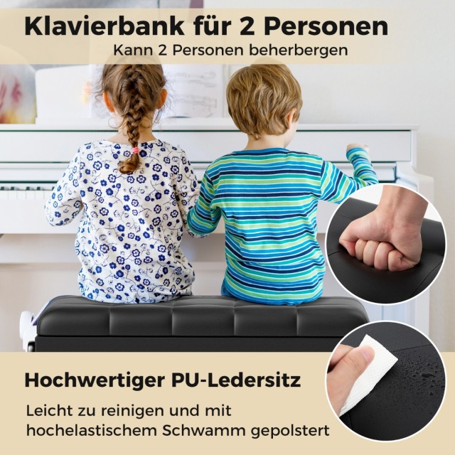 Costway Ρυθμιζόμενο Διπλό Πιάνο Σκαμπό με Αποθηκευτικό Χώρο & Αδιάβ... Costway Ρυθμιζόμενο Διπλό Πιάνο Σκαμπό με Αποθηκευτικό Χώρο & Αδιάβ...