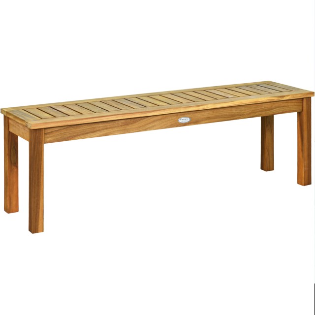 Costway  Εξωτερικός Πάγκος από Ξύλο Ακακίας 132 x 34 x 43,5 εκ. Τικ OP70391
