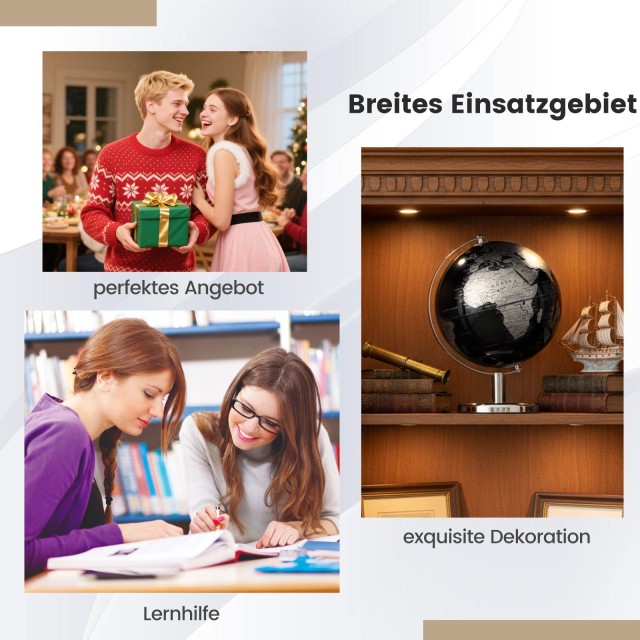 Costway Μαύρη Μεταλλική Υδρόγειος Διάμετρος 20 εκ. HZ10338SL Costway Μαύρη Μεταλλική Υδρόγειος Διάμετρος 20 εκ. HZ10338SL