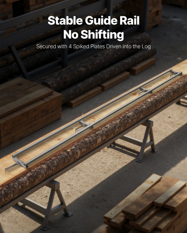 VEVOR Ρυθμιζόμενος Οδηγός Σιδηροτροχιάς Αλυσοπρίονου 3.66 m με 4 Δι...