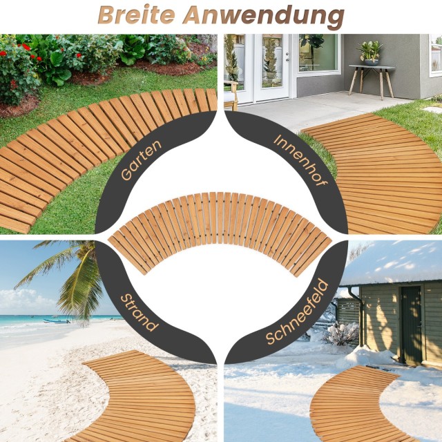 Costway Ξύλινο Πτυσσόμενο Μονοπάτι Κήπου με Μεταλλικό Σύρμα & Αντιο... Costway Ξύλινο Πτυσσόμενο Μονοπάτι Κήπου με Μεταλλικό Σύρμα & Αντιο...