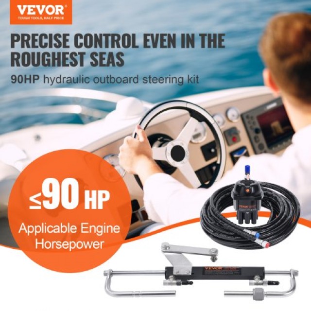 Σετ Υδραυλικής Τιμονιέρας VEVOR για Σκάφη, 90HP  XWYYFXB90HP000001V0