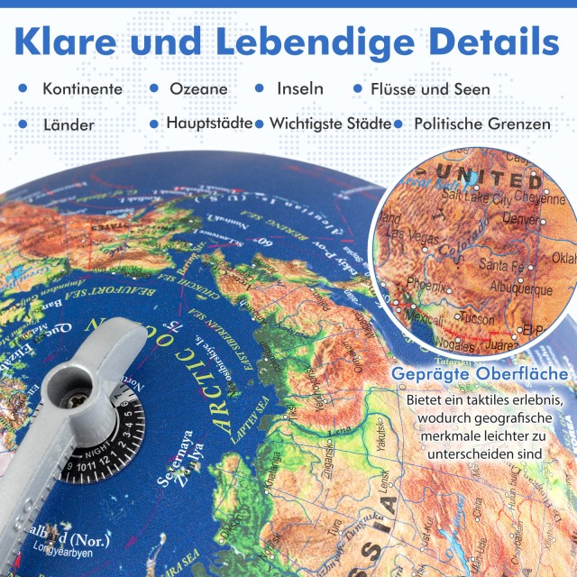 Costway Περιστρεφόμενη Φωτεινή Υδρόγειος 30 cm με Ξύλινη Βάση 32 x ... Costway Περιστρεφόμενη Φωτεινή Υδρόγειος 30 cm με Ξύλινη Βάση 32 x ...