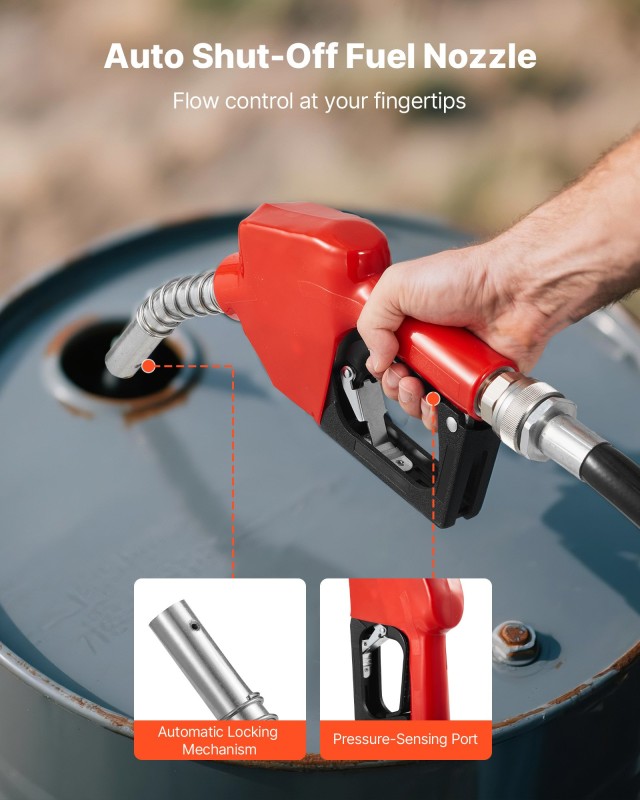 VEVOR Αντλία Μεταφοράς Καυσίμου 15 GPM 57 L/min, AC Ηλεκτρική Αντλί...