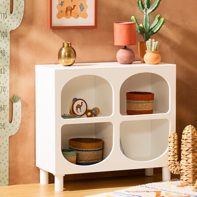 Ξύλινη Παιδική Συρταριέρα  με 4 Ράφια 70 x 32 x 76 cm Λευκό 205868 Atmosphera