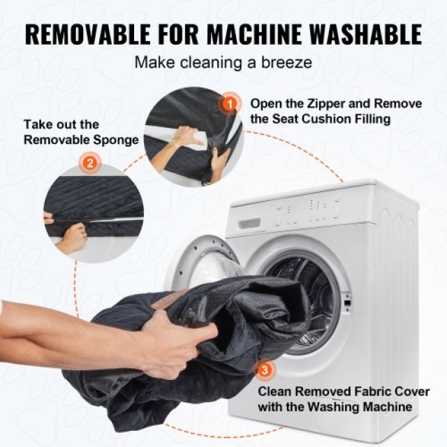 Κάθισμα Αυτοκινήτου VEVOR για Σκύλους έως 25 κιλά Μαύρο  CWZGQCZYSF...