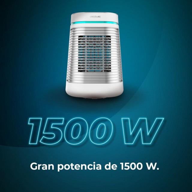 CECOTEC  Κεραμικό Θερμαντικό ReadyWarm 1550 Max με 1500 W, Περιστροφή, Ψηφιακή Οθόνη, Ρυθμιζόμενο Θερμοστάτη & 3 Λειτουργίες - Λευκό  CEC-08274