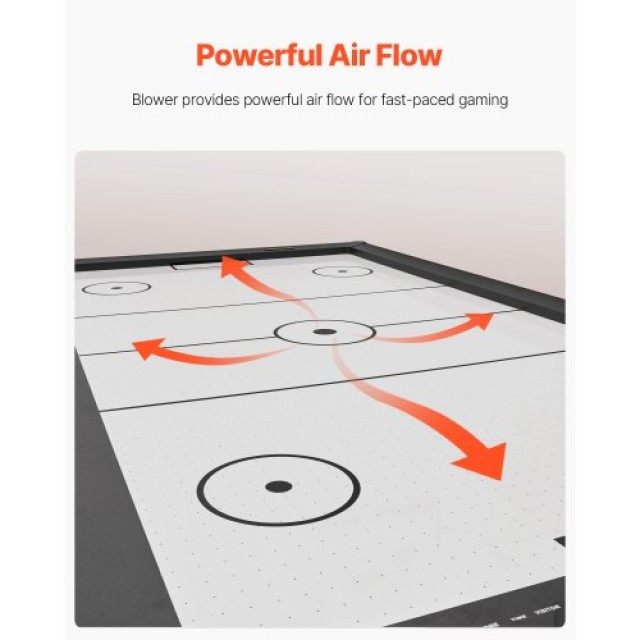 VEVOR 214 cm Τραπέζι Air Hockey με Ηλεκτρονικό Σκορ και Σπρωχτήρες DZJFKQQGQZ84BOCD4V2