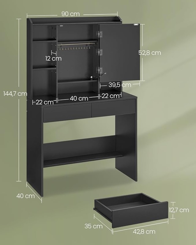 Τραπέζι Μπουντουάρ Μακιγιάζ Tουαλέτας VASAGLE  RDT123B01